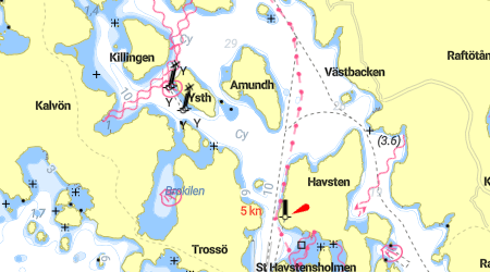 Amundholmen, Getholmen, Ystholmen