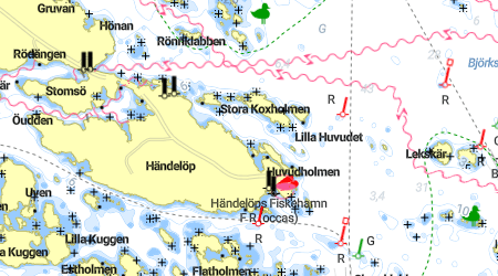 Händelöp Huvud, Fiskehamnen