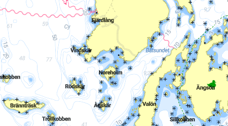 Fjärdlång - Klubbhamn, Noreholmen